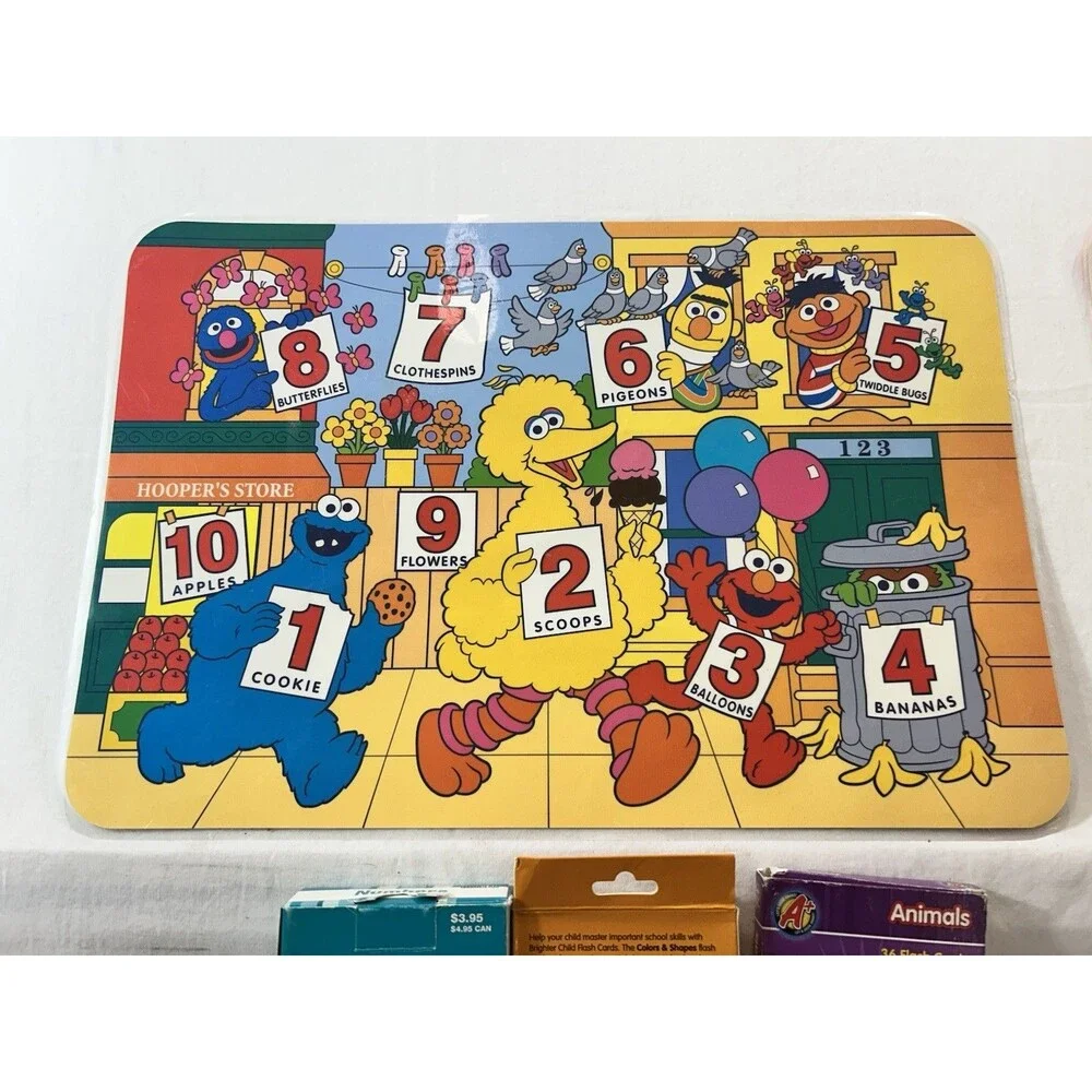 Lot of Educational Flash Cards Colors Animals Shapes Counting Mats Kids Learning